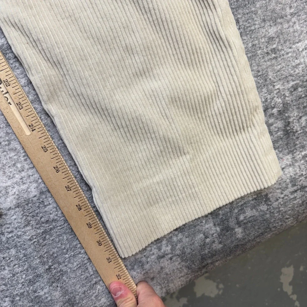 VTG Lands End Corduroy Pants Mens Fits‎ 36x31 Cream Wide Wale Field Trousers USA